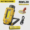 Многофункциональный инструмент NITECORE NWL20, двойной фотоисточник, выход 600 люмен, USB-C перезаряжаемый механический рабочий прожектор COB (art.: 3920c609521b3)