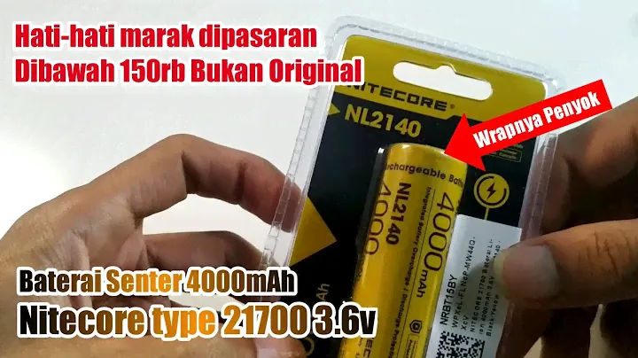 Review Baterai Senter Nitecore NL2140 4000mAh 3.6v Untuk Tube Type 21700 terbaik
