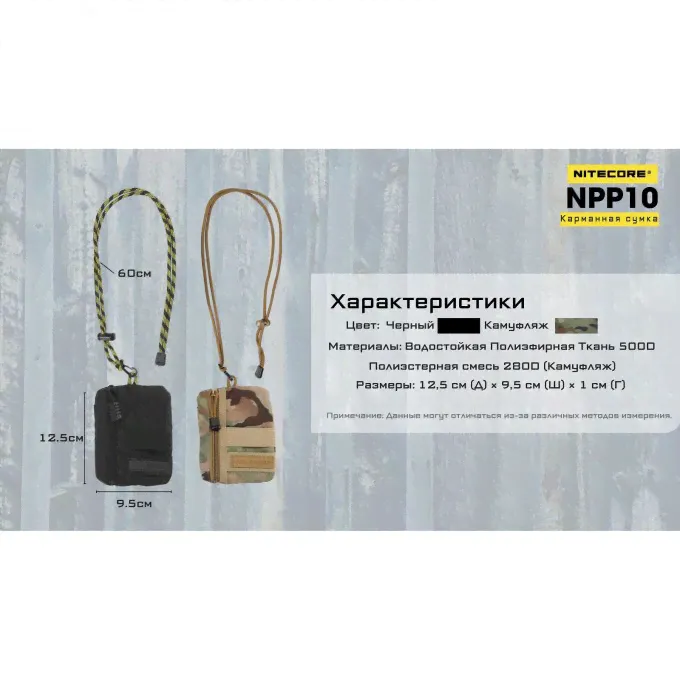 Карманная сумка NITECORE NPP10 COMO 21359-1