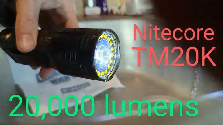 Nitecore TM20K flashlight burning paper in 10 seconds