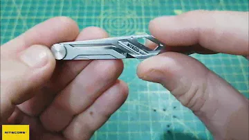 NITECORE NTK05 Titanium TC4 Keychain knife Scalpel Foldable and replaceable n°11.Bisturí de llavero.
