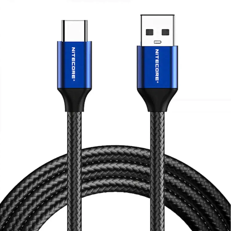 Дата-кабель Nitecore UAC20 USB 2.0 AM/ Type-C 2A 1м. (Черный)-0
