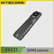 Перезаряжаемый тактический фонарь NITECORE EDC27 3000 люмен С OLED-дисплеем в режиме реального времени, Встроенный аккумуляторный фонарь