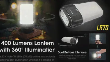 Nitecore LR70 3000 lumen flashlight / 400lm lantern/ power bank / emergency light !