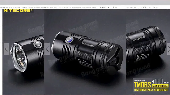 BESTt PRICE Nitecore TM06S PALMTOP MONSTER 4x XM-L2 U3 4000LM LED Flashlight