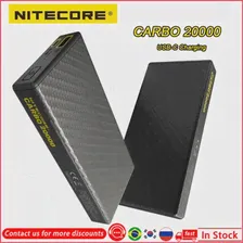 🛍 Внешний аккумулятор NITECORE CARBO 20000, 20000 мАч, IPX5, углеродное волокно, PD/QC, 20 Вт