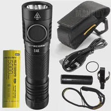 🛍 2022 Nitecore E4K 4400 люмен компактный фонарик для повседневного использования 4xCREE XP-L2 V6 светодиодный фонарик с NL2150HPR 5000 мАч 21700 перезаряжаемая батарея