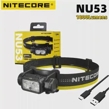 Перезаряжаемый налобный фонарь NITECORE NU53, высокая производительность, легкий, промышленный, компактный, 1800 люмен, светодиодный фонарь UHE со встроенным аккумулятором