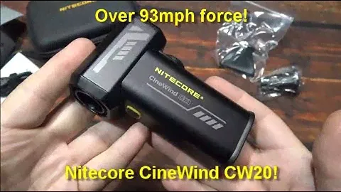 Nitecore CineWind CW20 Handheld Photography Fan Kit Review! (150klh/93mph of wind blowing power!)