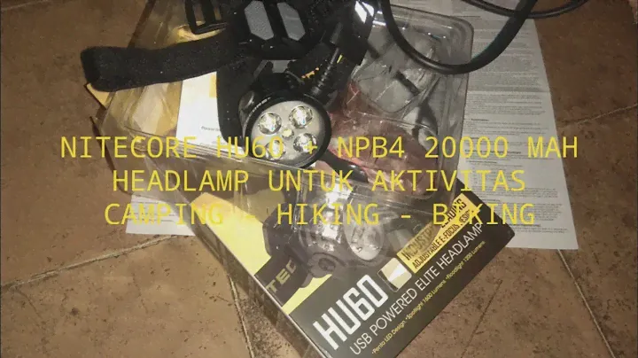 NITECORE HU60 + NPB4 : Headlamp For Camping - Hiking - Biking
