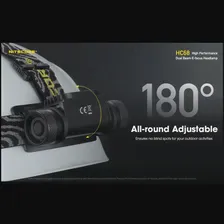 Высокопроизводительный двухлучевой налобный фонарь NITECORE HC68 2000 люмен с аккумулятором 8A NL1835HP