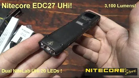 Nitecore EDC27 UHi Flashlight Kit Review! (Sporting Dual NiteLab UHi 20 LEDs, 3,100 Lumens, OLED!)