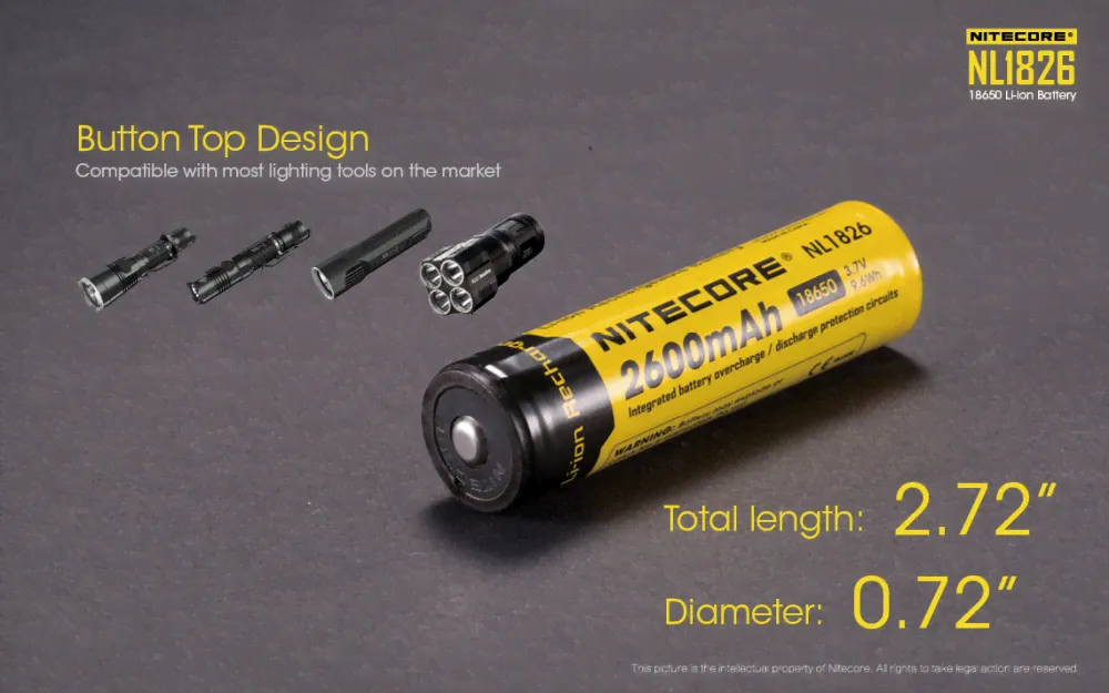 Аккумулятор Nitecore NL1835HP 18650 LI-ION 3.6V 3500mAh-0