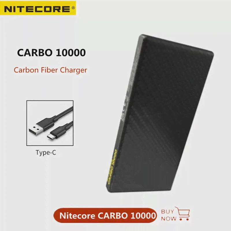 Внешний аккумулятор Nitecore CARBO, 10000 мАч, быстрая зарядка PDQC 20 Вт (art.: 3920c0e0f8b07)-1