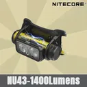 Налобный фонарь NITECORE NU43 мощностью 1400 Люмен, перезаряжаемый через USB-C, Встроенный литий-ионный аккумулятор емкостью 3400 мАч