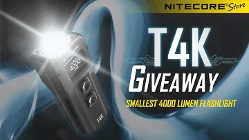 Win a FREE 4000 Lumen - Nitecore T4K The World's Most Powerful Keychain Flashlight